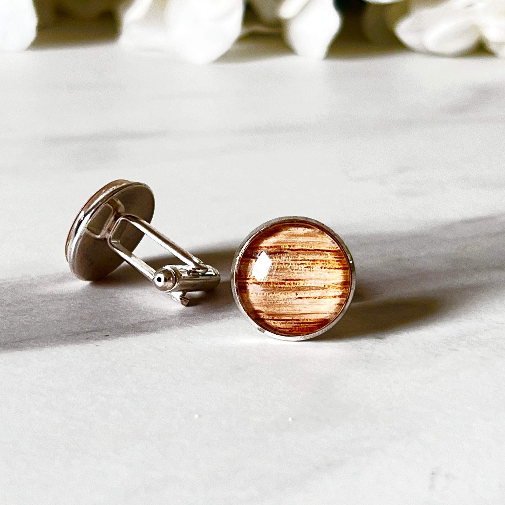 Wood 5th Anniversary Cufflinks Handmade-Cufflinks-Handmadeanniversary-Handmade Anniversary