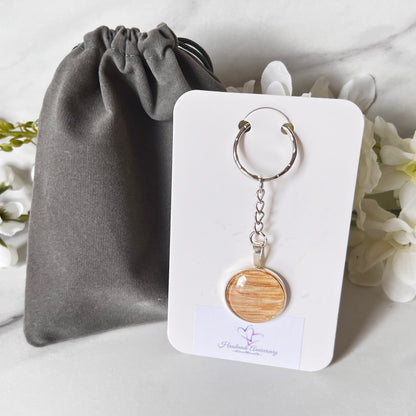 Wood 5th Anniversary Keyring Handmade-Keyring-Handmadeanniversary-Handmade Anniversary