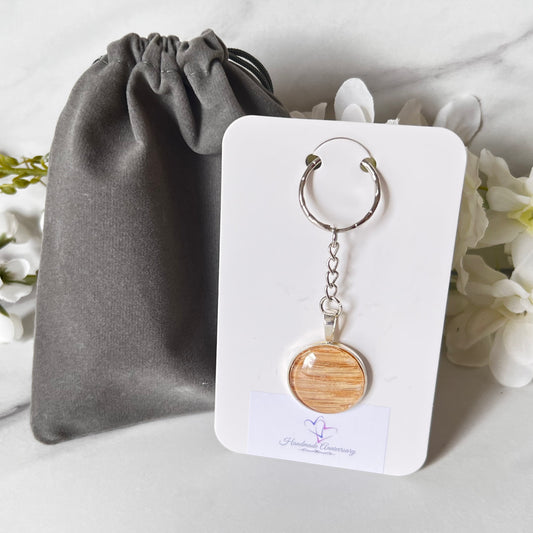 Wood 5th Anniversary Keyring Handmade-Keyring-Handmadeanniversary-Handmade Anniversary