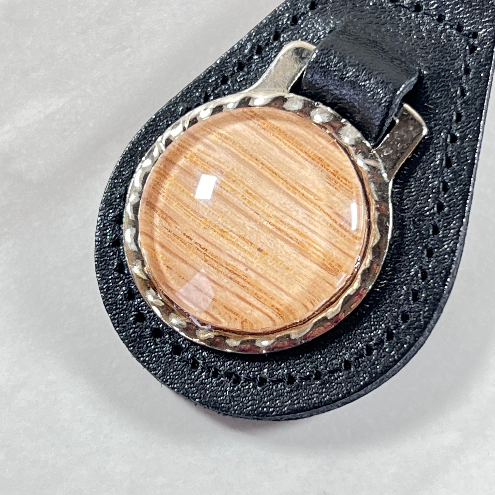 Wood 5th Anniversary Leather Key Fob Handmade-Keyring-Handmadeanniversary-Handmade Anniversary