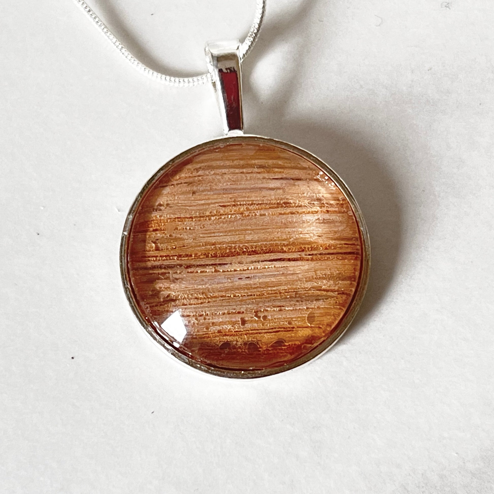 Wood 5th Anniversary Pendant & Earrings Jewellery Set Handmade-Pendant & Earrings-Handmadeanniversary-Handmade Anniversary