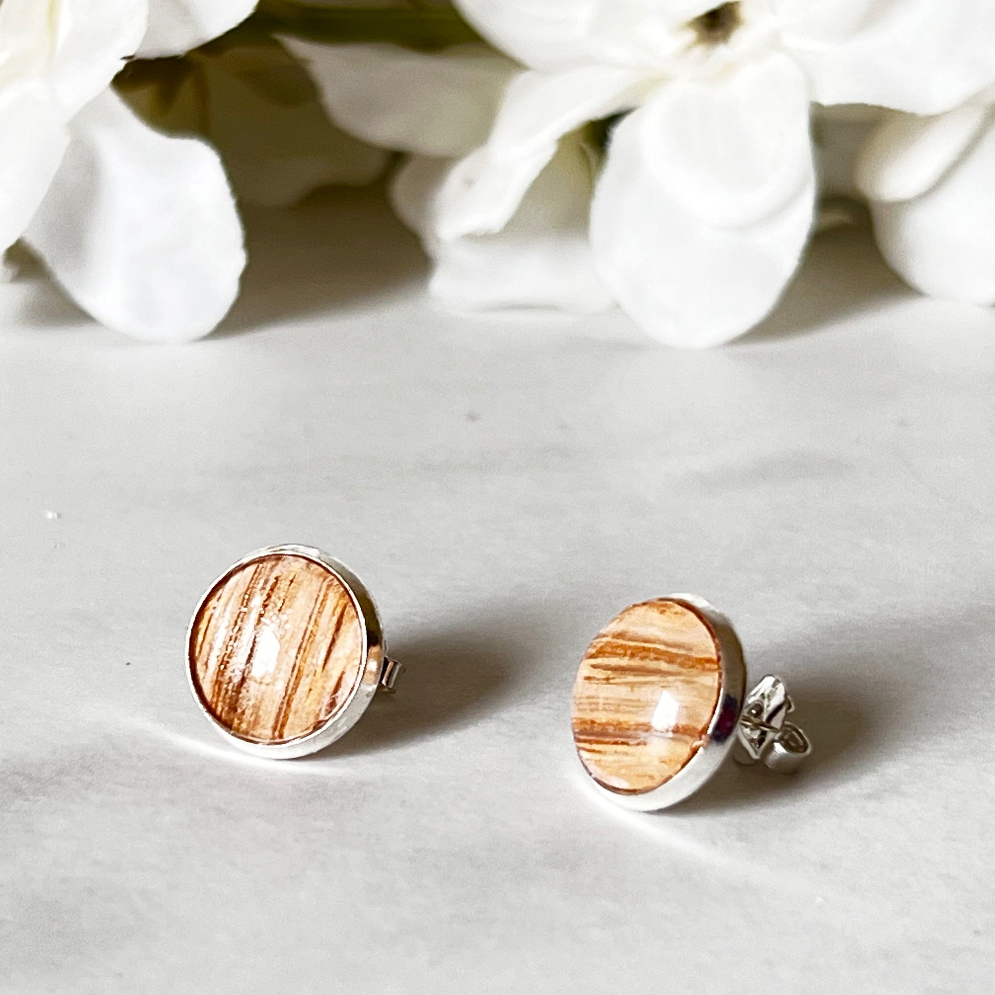 Wood 5th Anniversary Pendant & Earrings Jewellery Set Handmade-Pendant & Earrings-Handmadeanniversary-Handmade Anniversary