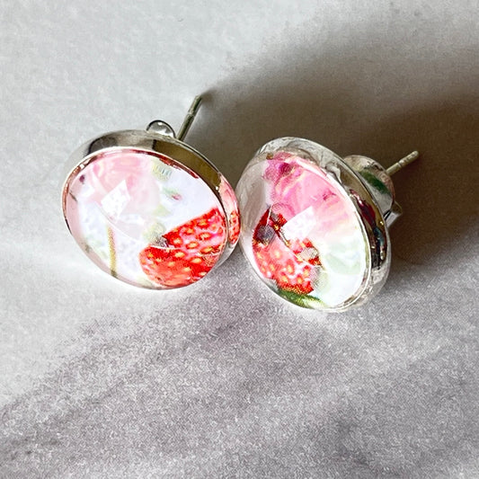 Fruit & Flower 4th Anniversary Earrings Handmade