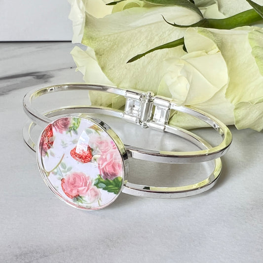 Fruit & Flower 4th Anniversary Bangle Bracelet Handmade